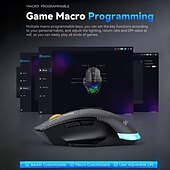 Недорогие Мыши-mkespn беспроводная 2.4g bluetooth 3 режима подключения мыши 12800 точек на дюйм настройка макросов rgb игровая мышь программируемая 500 мАч перезаряжаемая