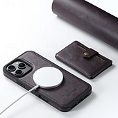 Недорогие Чехлы для iPhone-телефон Кейс для Назначение iPhone 16 Про Макс Плюс Айфон 15 Про Макс Плюс iPhone 14 13 12 Pro Max Plus iPhone 14 Pro Max iPhone 13 12 Pro Max Кейс на заднюю панель со стендом Съемный Магнитный Ретро