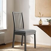 abordables Funda para silla de comedor-Fundas de asiento de terciopelo para comedor, color burdeos, elásticas, ajustadas, tapizadas, para sillas de comedor, fundas protectoras de muebles extraíbles y lavables con lazos