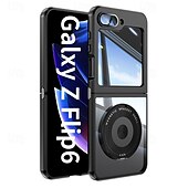levne Pouzdra pro Samsung-telefon Carcasă Pro Z Flip 7 Z Flip 6 Z Flip 5 Zadní kryt se stojánkem Nárazuvzdorné Retro TPU PC