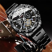 cheap Quartz Watches-BINBOND Luxury Gold Watch Men Round Japan Quartz stainless steel Waterproof Sports Automatic Date Wrist Quartz Watch B4750