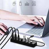 cheap USB Hubs-Extension Computer One Drag Seven Multi-interface Hubs With Switches