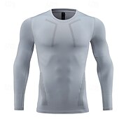 halpa Juoksupaidat ja tanktopit-Miesten Juoksupaita Kompression Paita Pitkähihainen Tee paita Kausaliteetti Urheilu- ja treenivaatteet Syksy Hengittävä Nopea kuivuminen Kuntosaliharjoitus Juoksu Kävely Urheiluasut Urheiluvaatteet
