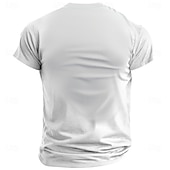 preiswerte Herren -Grafik -T -Shirt-Herren Lustig Brief drucken T Shirt T-Shirt Kurzarm T-Shirt Rundhalsausschnitt Hemd Sport Klassisch Brautkleider schlicht Strasse Sports Outdoor Festtage Hellblau Schwarz Weiß Sommer Frühling