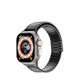 olcso Apple óraszíjak-Solo Loop Kompatibilis valamivel Apple Watch óraszíj 38mm 40mm 41mm 42mm 44mm 45mm 49mm Mágneses kapocs Fém kapocs Állítható Rozsdamentes acél Csere óraszíj mert iwatch Ultra 2 Series 9 8 7 SE 6 5 4