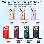 お買い得  iPhone用ケース-電話 ケース 用途 iPhone 16 Pro Max プラス iPhone 15 プロマックスプラス iPhone 14 13 12 11 Pro Max Plus iPhone 14 Pro Max iPhone 13 12 11 Pro Max ウォレットカードケース スタンド付き リストストラップ付き カード挿入口 レトロ風 TPU PUレザー