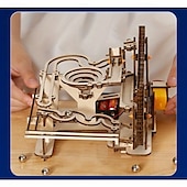 preiswerte Jigsaw-Puzzle-3D-Holzpuzzle - mechanische Trackbälle zum Selbermachen, pädagogisches Denkspiel für Erwachsene, Khaki