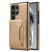 お買い得  サムスン用ケース-電話 ケース 用途 S24 Ultra S24 Plus S24 S23 S23 Ultra S23 Plus S22 S22 プラス ウルトラ S25ウルトラ バックカバー スタンド付き 取り外し可 磁石バックル レトロ風 TPU PUレザー