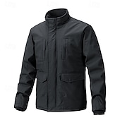 preiswerte Fleece &amp; 3 in 1 Jacken-Herren Soft Shell Jacke Wanderjacke Draussen Windundurchlässig Windbreaker-Jacke Reisen Schwarz Armeegrün Khaki