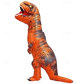 お買い得  カップルのハロウィンコスチューム-恐竜 カーニバルコスチューム コスプレ衣装 面白いコスチューム インフレータブルコスチューム 子供用 成人 フリーサイズ 面白いコスチューム ハロウィーン カーニバル マスカレード 簡単なカーニバルコスチューム