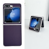 お買い得  サムスン用ケース-Samsung Galaxy Z Flip 6 Z Flip 5 Z Flip 4 Z Flip 3 用の電話ケース バックカバー ショックプルーフ レトロ TPU PUレザー