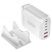 economico Cavi e adattatori-Caricabatterie rapido gan fast charge 3.0 usb tipo c da 160w, caricabatterie mobile a 6 porte usb tipo c pd comodo da trasportare, caricabatterie per tablet