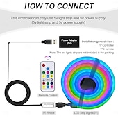 voordelige Neon LED-verlichting-RGB led neon touwlicht, 1,6-16ft USB 5V kleurveranderende stripverlichting met app- en muziekbediening, IP65 waterdicht voor slaapkamer- en feestdecoratie 1 st.