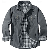 abordables Camisas de trabajo para hombre-Hombre Chaqueta Cortavientos Al aire libre Resistente al Viento Cómodo Trajes de senderismo Ropa de senderismo Primavera Otoño Chaqueta Paravientos Color sólido Negro Azul Marrón