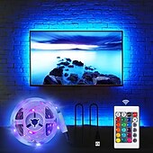 tanie Lampki na taśmie USB-Oświetlenie LED telewizora nadaje się do telewizorów o przekątnej od 21 do 95 stóp. Podświetlenie LED nadaje się do oświetlenia kina domowego, dekoracji wnętrz, gier, pokoju, elastycznej konstrukcji i oświetlenia zasilanego przez USB.