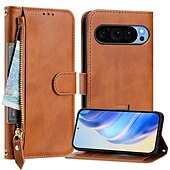 levne Ostatní pouzdra-telefon Carcasă Pro Google Pixel 9 Pro Pixel 9 Pro XL Pixel 8 Pro Pixel 8 Pixel 9 Pixel 7 Pixel 7 Pro Pixel 6 Pixel 6 Pro Pouzdro na peněženku se stojánkem Zip Ochrana celého těla Retro TPU PU kůže