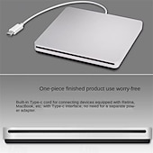 رخيصةأون كابلات ومحولات-محرك أقراص DVD خارجي بمنفذ USB 3.0 من النوع C، محرك أقراص ضوئي بفتحة نحيفة، مشغل أقراص مضغوطة DVD RW، USB C SuperDrive لنظام Windows