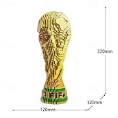 abordables Jouets de construction-Ensemble de construction de modèle de trophée de coupe du monde en micro-blocs d&#039;architecture - 4000 pièces - Jouet en micro-briques - Cadeau pour adultes, enfants et amateurs de football