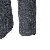 billiga Button Down-skjortor för män-Herr Skjorta Knapp upp skjorta Linje Bröllop Dagligen Svart Mörk marin Mörkgrå Långärmad Nedvikt Vår &amp; Höst Kläder Lappverk