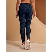 olcso Női golfruházat-női golf leggings téli leopárdmintás sötétkék női golf öltözék ruhák ruhák viselet ruházat