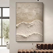 tanie Obrazy abstrakcyjne-oryginalny biały abstrakcyjny obraz biały beżowy tekstura malarstwo abstrakcyjna sztuka ścienna minimalistyczny abstrakcyjny obraz nowoczesna sztuka sztuka do salonu rozciągnięta rama gotowa do