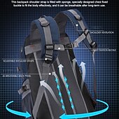 abordables Mochila de senderismo-40 L Mochilas de Senderismo Mochila Cremallera Multi bolsillo - Resistente a la lluvia Diseño Anatómico Listo para vestir Duradero Al aire libre Senderismo Cámping Militar Nailon Negro Verde Ejército