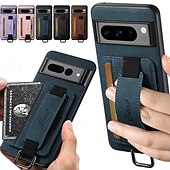 baratos Outras capas para telefone-telefone Capinha Para Pixel 9 Pro Pixel 9 Pro XL Pixel 8 Pro Pixel 8 Pixel 9 Pixel 7 Pixel 7 Pro Pixel 6 Pixel 6 Pro Capa traseira Com Suporte com pulseira Slot para cartão Retro TPU PC Couro PU