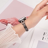 זול להקות Apple Watch-סולו לופ מותאם ל רצועת השעון של Apple Watch 38 מ&quot;מ 40 מ&quot;מ 41 מ&quot;מ 42 מ&quot;מ 44 מ&quot;מ 45 מ&quot;מ 49 מ&quot;מ נשים בלינג יהלום מתכוונן סגסוגת רצועת שעון חלופית ל iwatch Ultra 2 Series 9 8 7 SE 6 5 4 3 2 1