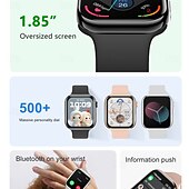 abordables Bracelets connectés-696 iW10 Montre intelligente 1.85 pouce Montre intelligente avec bracelet Bluetooth Rappel d&#039;Appel Moniteur de Sommeil Moniteur de Fréquence Cardiaque Compatible avec Android iOS Hommes Mode