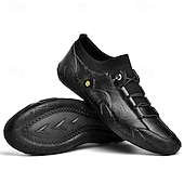 economico Sneakers da uomo-sneakers casual slip-on da uomo in pelle con caviglia in maglia a rete e suola flessibile - ideali per l&#039;uso quotidiano e le attività all&#039;aperto