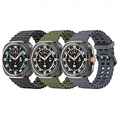 baratos Pulseiras de relógio Samsung-4 pacotes Pulseiras de Relógio para Samsung Assistir Ultra Silicone Substituição Alça Ajustável Banda do Oceano Pulseira