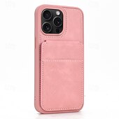 お買い得  iPhone用ケース-電話 ケース 用途 iPhone 16 Pro Max プラス iPhone 15 プロマックスプラス iPhone15 iPhone 14 Pro Max iPhone 13 12 11 Pro Max バックカバー スタンド付き カード挿入口 耐衝撃 レトロ風 TPU PUレザー