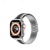 olcso Apple óraszíjak-Solo Loop Kompatibilis valamivel Apple Watch óraszíj 38mm 40mm 41mm 42mm 44mm 45mm 49mm Mágneses kapocs Fém kapocs Állítható Rozsdamentes acél Csere óraszíj mert iwatch Ultra 2 Series 9 8 7 SE 6 5 4