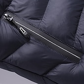 preiswerte Daunenjacken &amp; Parkas für Herren-Herren Wintermantel Daunenjacke Gepolstert Tasche Abnehmbare Kapuze Polyester Urlaub Alltagskleidung Date Regulär Mode Lässig Bequem Thermowarm Herbst Winter Farbblock Wein Schwarz Gelb Dunkelgrün