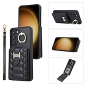 Недорогие Чехлы для Samsung-Чехол для телефона для S22 S21 S20 Plus Ultra S21 FE A54 A34 A14 A53 A12 A52 A13 5G A13 S20 FE с подставкой с ремешком на запястье ретро TPU PU кожа