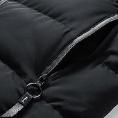halpa Gilets-Miesten Puffer Vest Pehmustettu Liivi Gilet Tikattu liivi Päivittäin Deitti Loma Muoti Vapaa-aika Syystalvi Tasku Polyesteri Pidä lämpimänä Mukava Tavallinen Vetoketju Hupullinen Normaali Musta
