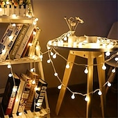 Недорогие Питание от батареек-10м 80 LED светодиодные шары на батарейках наружные струнные огни для вечеринок садов и праздничного декора