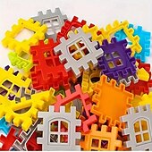 cheap Building Toys-100pcs House Assembly Building Blocks Large Size Creative Square Block Building Blocks Basic Assembly Building Blocks Educational DIY Assembly Toys Birthday Gifts Christmas Halloween Gift
