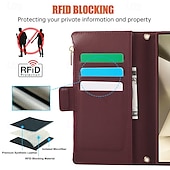 cheap Samsung Cases-Phone Case For S24 S24 Ultra Plus S23 S22 S21 S20 Ultra Plus FE Wallet Case with Stand Holder Magnetic with Lanyard Retro TPU PU Leather
