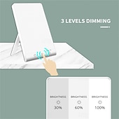 abordables Protections personnelles-lampe de luminothérapie 12000 lux lumière d&#039;ambiance avec 2 modes de couleur 3 niveaux de luminosité 3 réglages de minuterie commande tactile lampe de lumière du jour sans UV