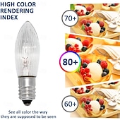 お買い得  LEDキャンドルライト-E10 キャンドル電球 34V 3W 温白色 交換用電球 アーチキャンドル フェアリーライト テーパーキャンドル トップキャンドル 10個