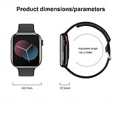 abordables Bracelets connectés-696 iW10 Montre intelligente 1.85 pouce Montre intelligente avec bracelet Bluetooth Rappel d&#039;Appel Moniteur de Sommeil Moniteur de Fréquence Cardiaque Compatible avec Android iOS Hommes Mode