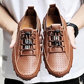 cheap Men&#039;s Sneakers-Men&#039;s White Perforated Casual Shoes with Hand-Stitched Detailing, Breathable Mesh Upper and Comfortable Slip-On Design