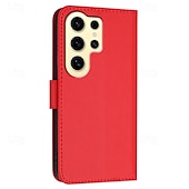 baratos Capa Samsung-telefone Capinha Para S24 S24 Ultra Plus S24 FE S23 S22 S21 S20 Ultra Plus FE A72 A52 A32 A22 A12 A71 A51 A31 A53 A33 A23 A13 S25 Ultra Capa articulada Com Suporte com pulseira Slot para cartão Retro