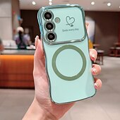 Недорогие Чехлы для Samsung-телефон Кейс для Назначение S24 S24 Ultra Plus S23 Ultra Plus S23 S22 S22 Плюс Ультра S25 Ультра Кейс на заднюю панель Магнитный Поддержка беспроводной зарядки Защита от удара Ретро Покрытие