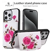 お買い得  iPhone用ケース-電話 ケース 用途 iPhone 16 Pro Max プラス iPhone 15 プロマックスプラス iPhone 14 13 12 Pro Max Plus iPhone 14 Pro Max iPhone 14 Pro Max Plus iPhone 13 12 Pro Max バックカバー スタンド付き ストラップ付き リストストラップ付き レトロ風 TPU PUレザー