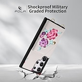 baratos Capa Samsung-telefone Capinha Para S24 Ultra S24 Plus S23 Ultra S23 Plus Capa traseira Com Suporte com cordão com pulseira Retro TPU Couro PU