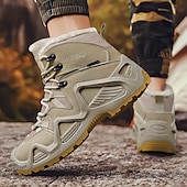 cheap Hiking Boots-Men&#039;s Waterproof Winter Hiking Boots with Fur Lining – Insulated Outdoor Snow Boots for Cold Weather