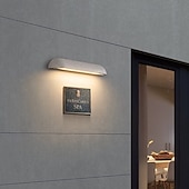 abordables Apliques de pared para interior-Lámpara de pared arqueada moderna, impermeable, simple, LED, lámpara de pared moderna para exteriores/interiores, 110-120 V, 7 W