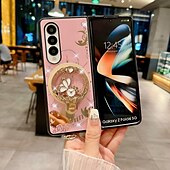 رخيصةأون جراب سامسونج-هاتف غطاء من أجل زي فولد 6 Z Fold 5 Z Fold 4 غطاء خلفي مع حامل مغناطيس دعم الشحن اللاسلكي مكتب  /  الأعمال TPU الكمبيوتر الشخصي